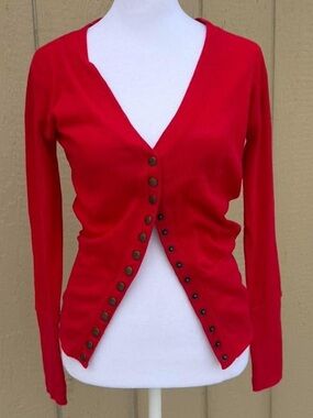 Y2k Cotton red button up cardigan/top like new great condition.